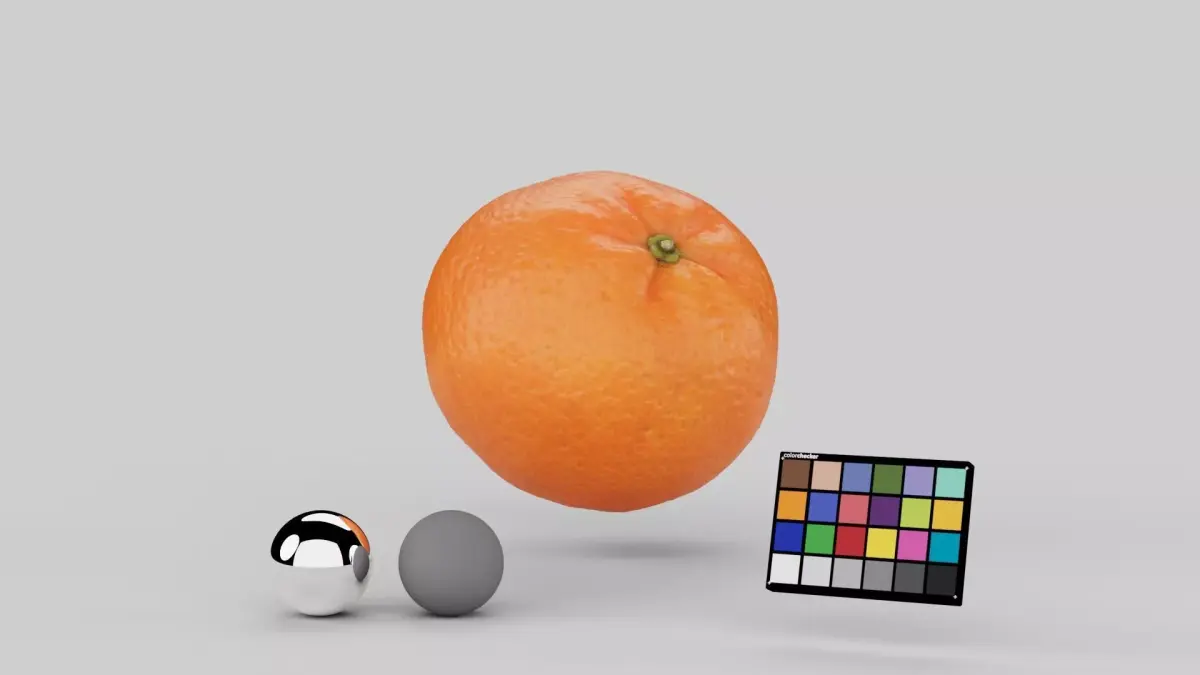 Mandarin Fruit 3D model