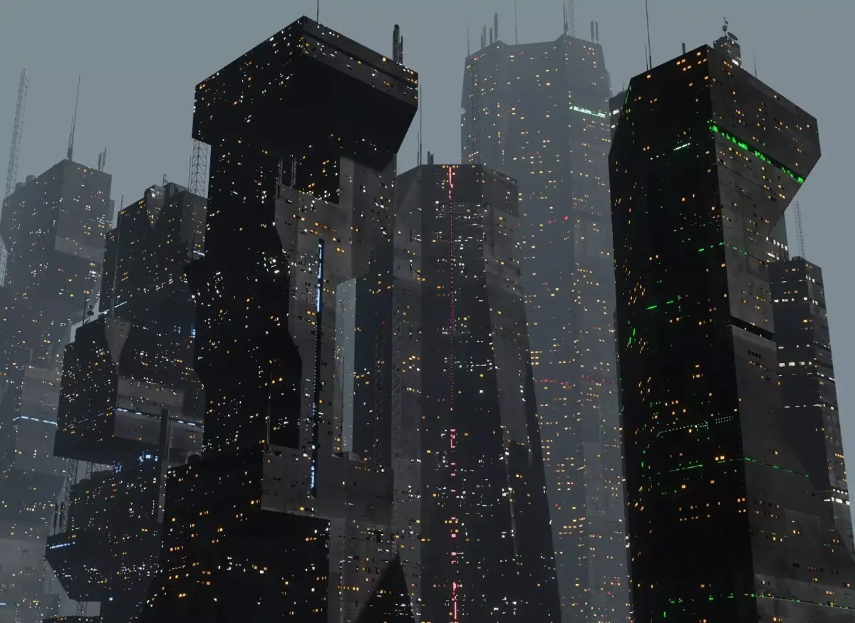 Alien Planet Sci-Fi Fantasy City 3D model purchase