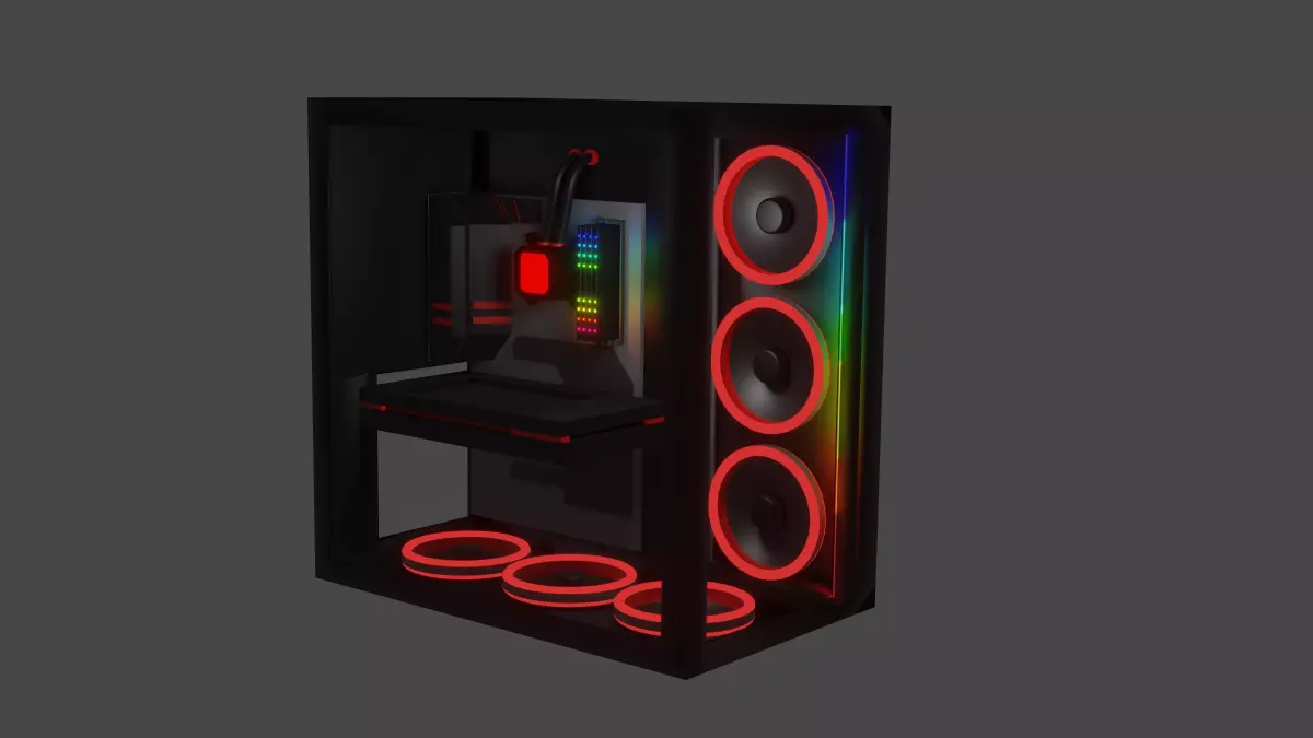 Gaming Pc Cool Rgb 3D model