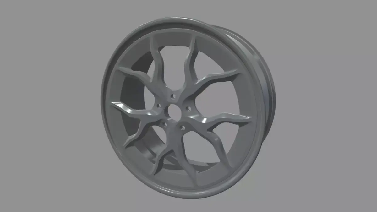Rim Car Custom 01 Low-poly 3D model