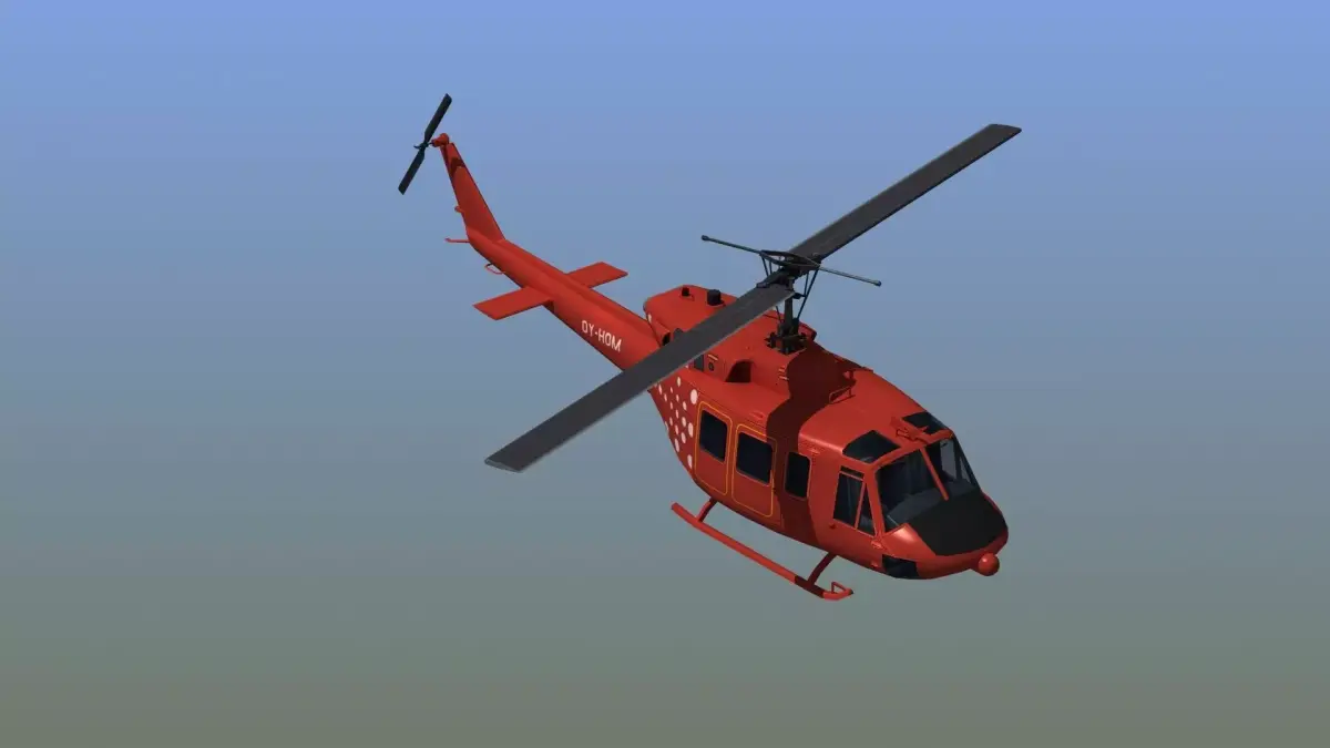 Bell 212 Rescue Helicopter 3D model