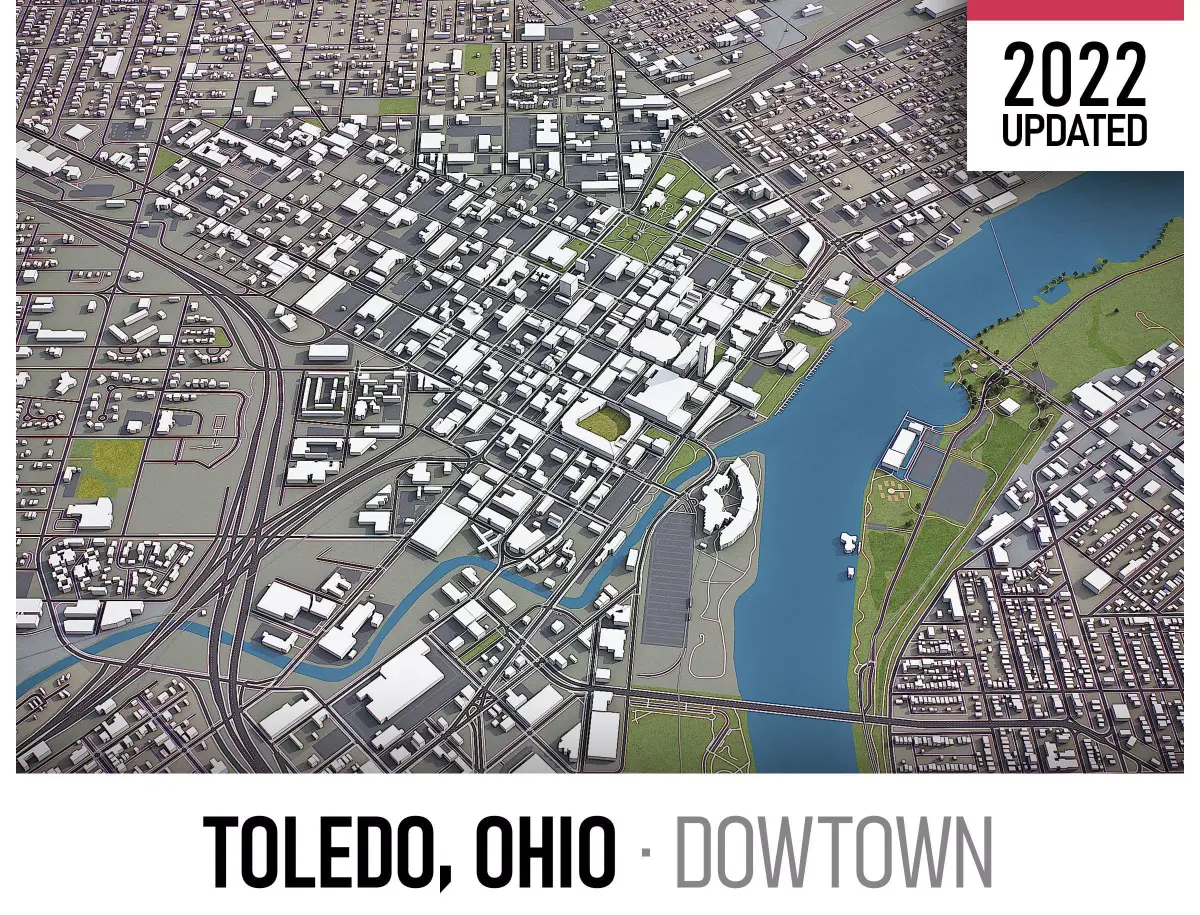 Toledo Low-poly 3D model