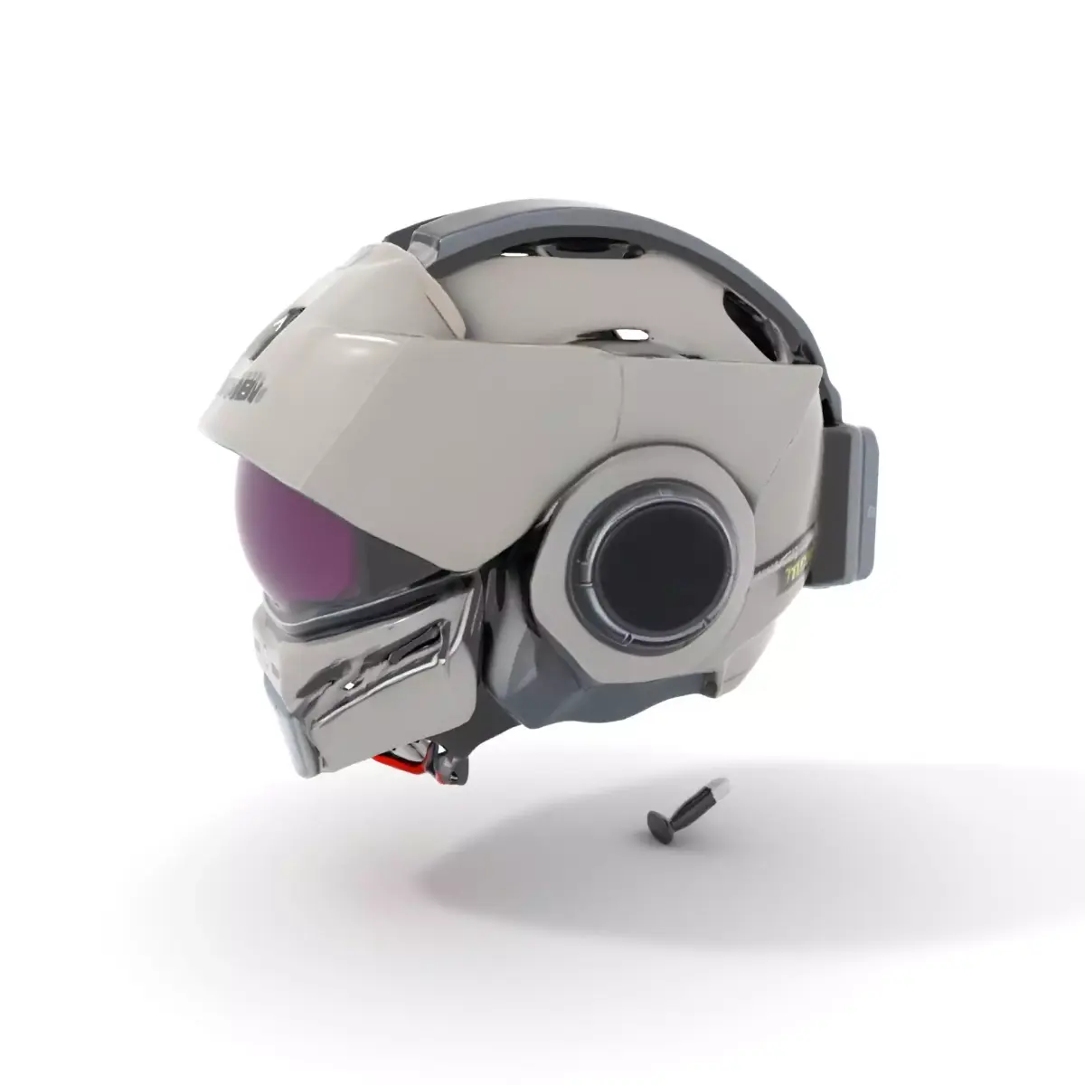 Futuristic Motorcycle Helmet Model Pack Low-poly 3D model
