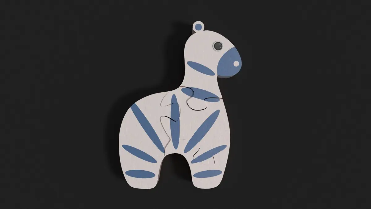 Zebra puzzle Free 3D model