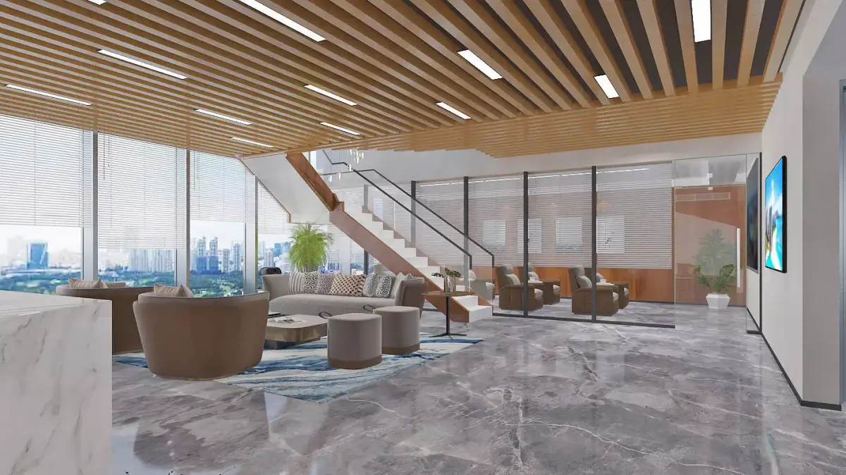 Modern Office Reception Area 3D model