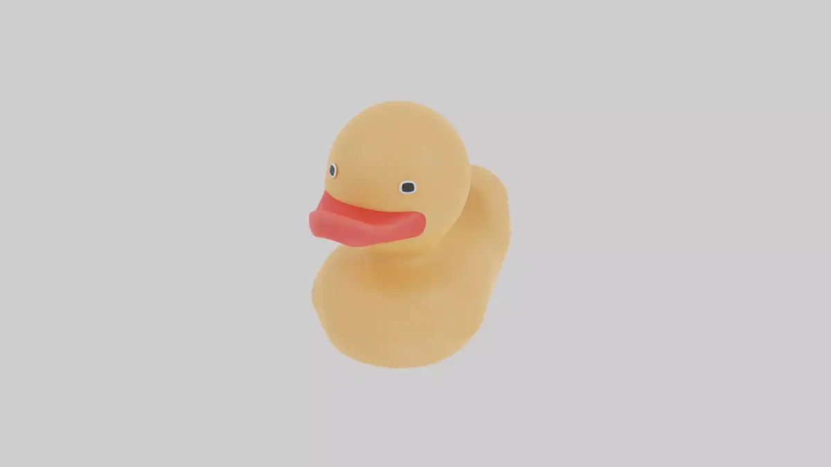 Rubber Duck Low-poly 3D model