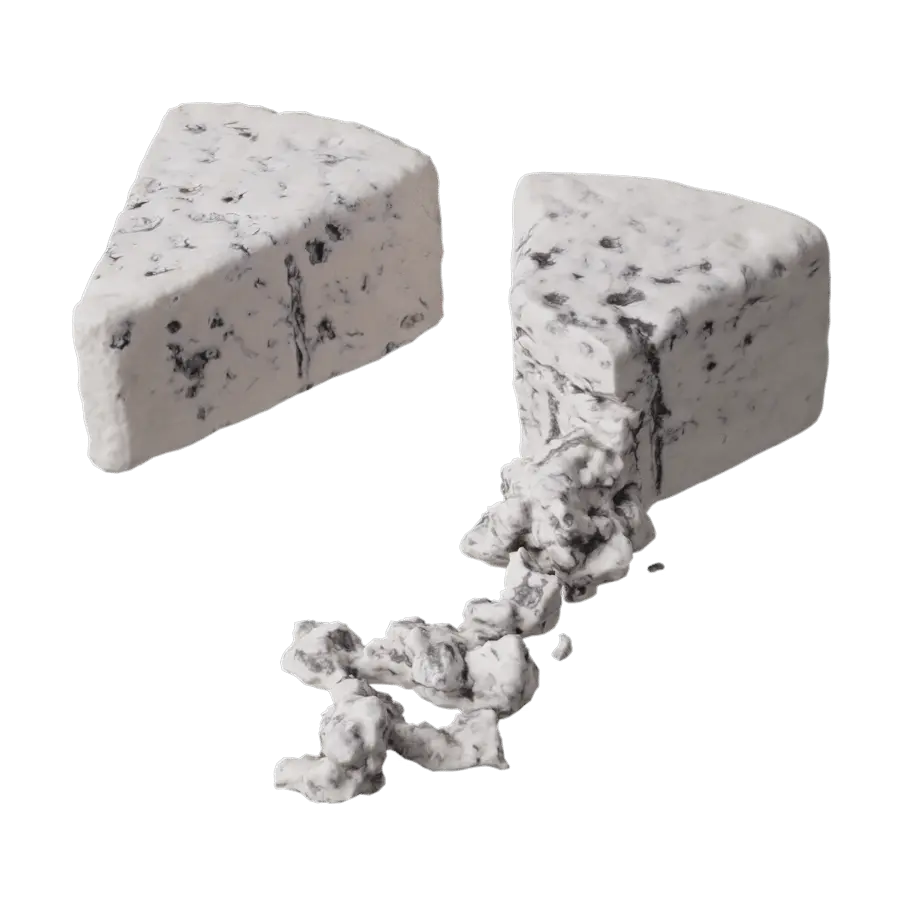  Two Cheese Wedges Food Models, Blue  buy