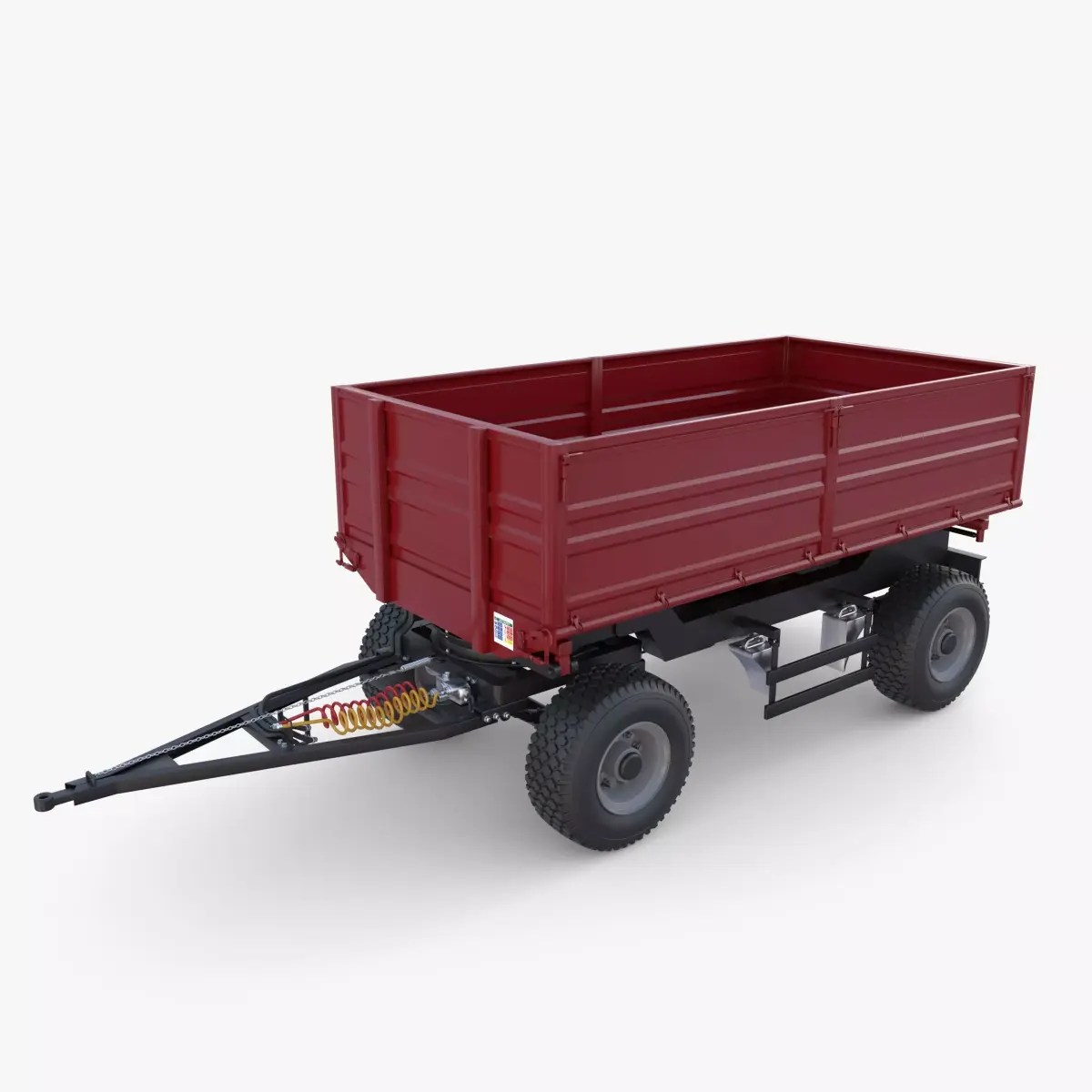 Agro trailer V5 Low-poly 3D model
