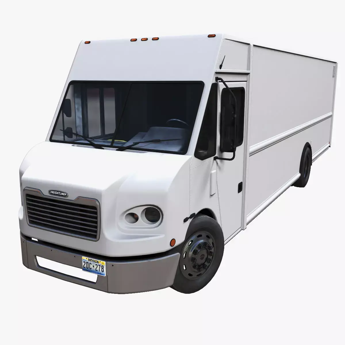 Freightliner step van Low-poly 3D model
