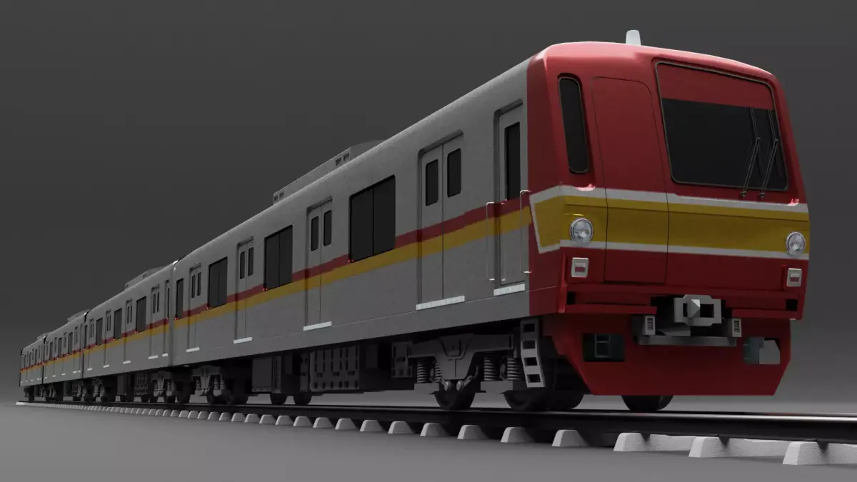 Japan Train Takyo metro subway 6000 Low-poly 3D model