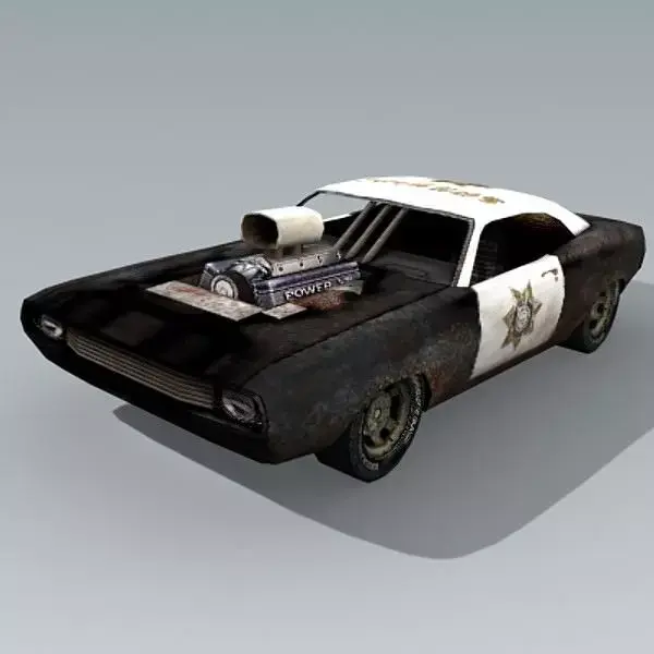 old PoliceCar Free low-poly 3D model