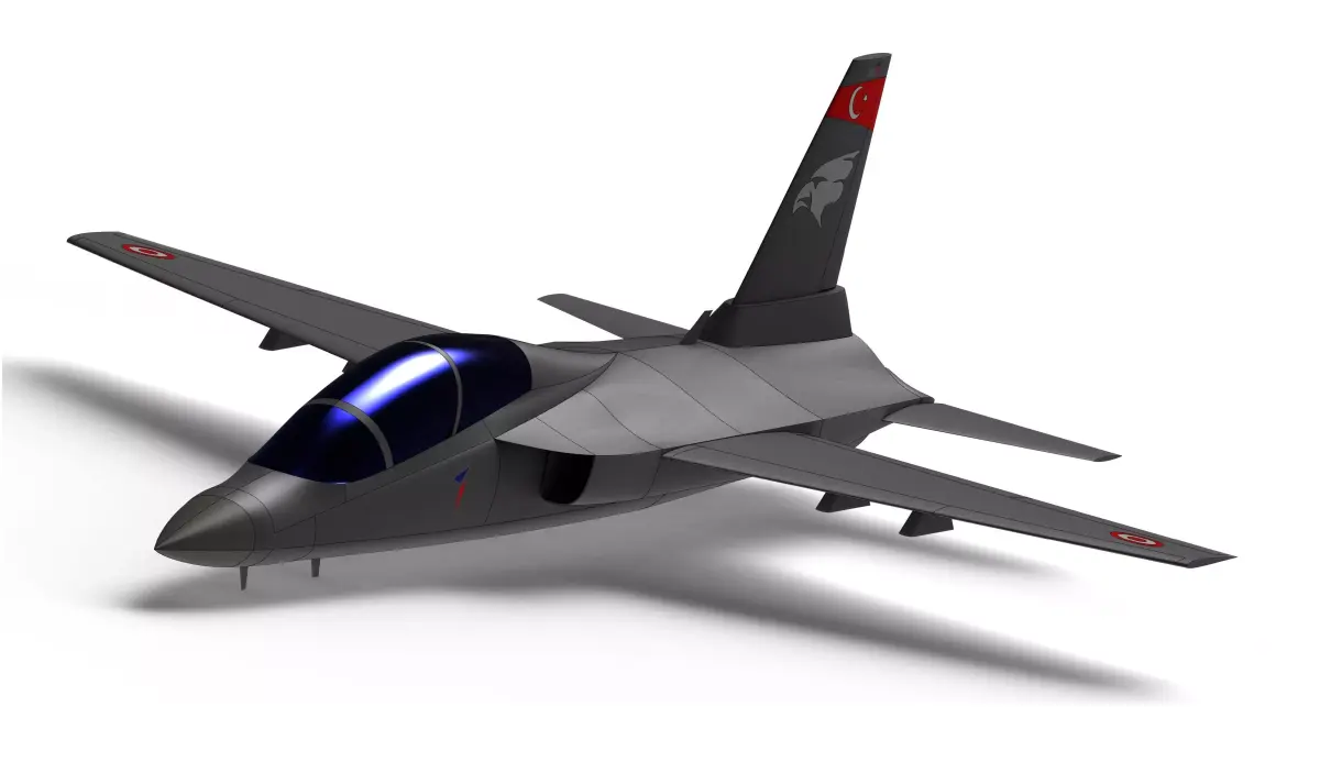 Hurjet Aircraft - TurkishAerospace 3D model