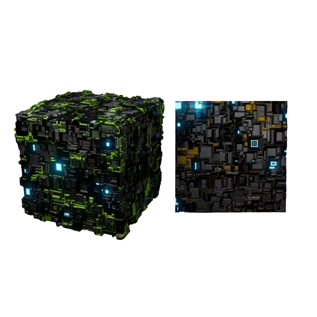 Sci Fi material - Procedural 3D model