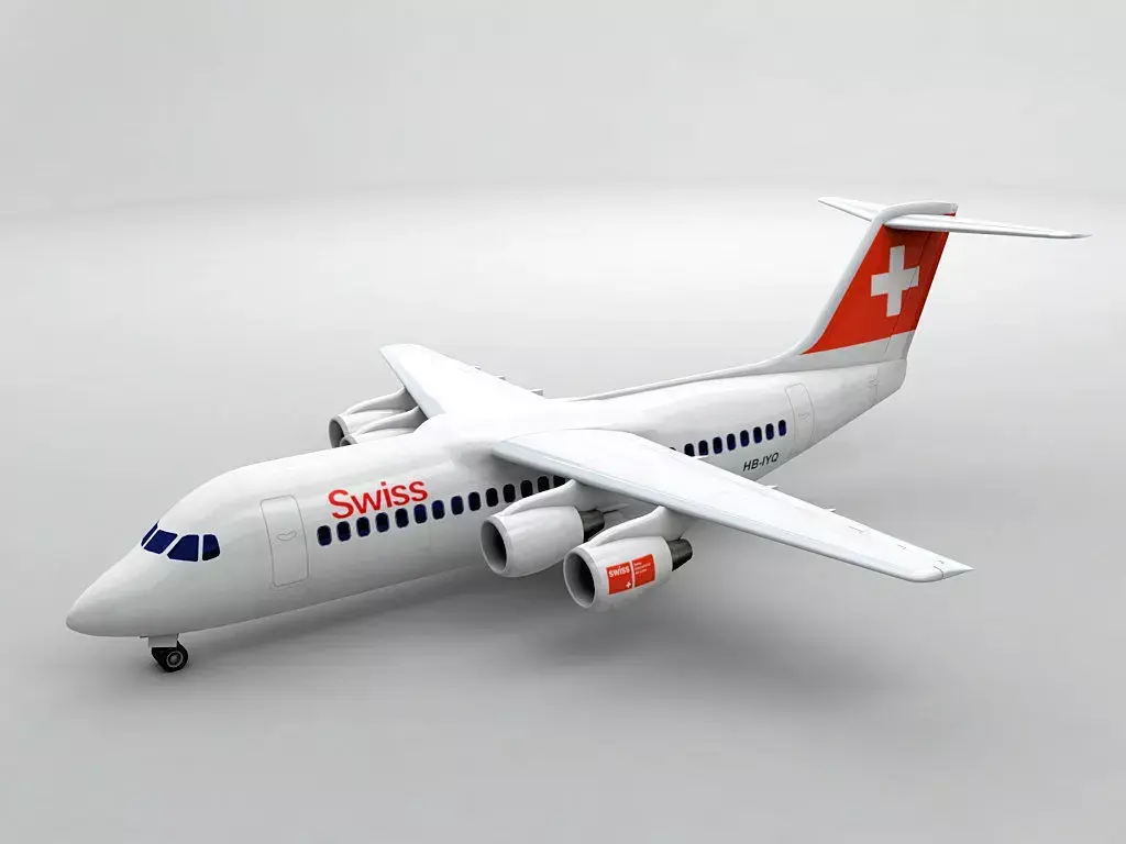 Avro RJ-100 - Swiss Air 3D model