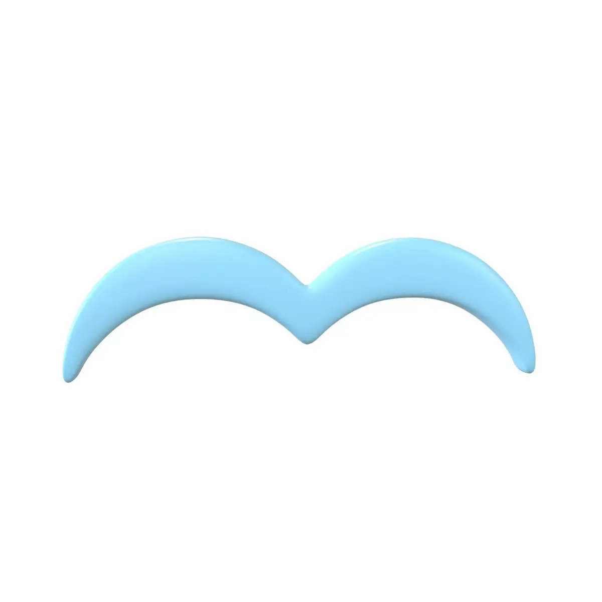 Line Seagull Symbol v1 002 Low-poly 3D model