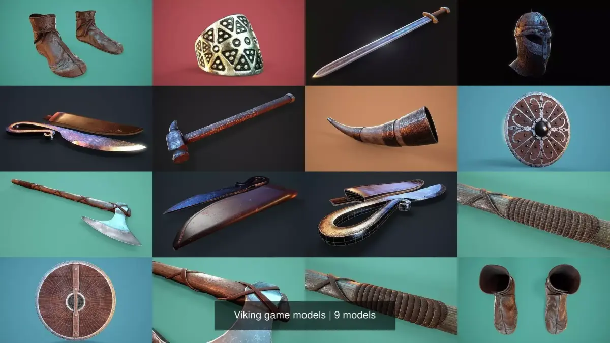 Viking game models 3D Model Pack