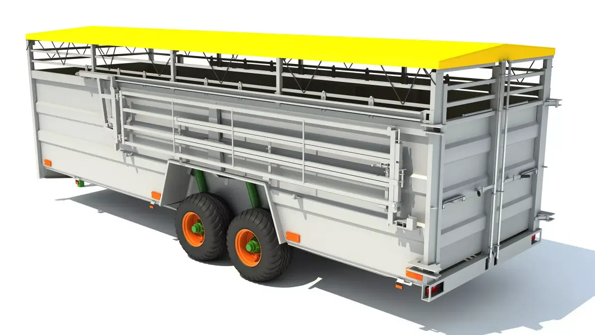 Cattle Animal Transporter Trailer 3D model