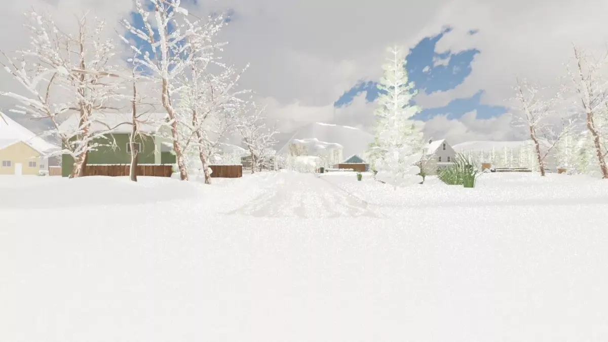 Winter Construction Site 3D model