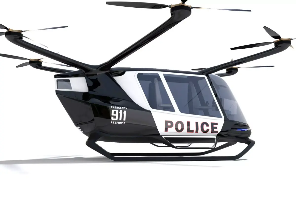 Police Drone with Interior 3D model
