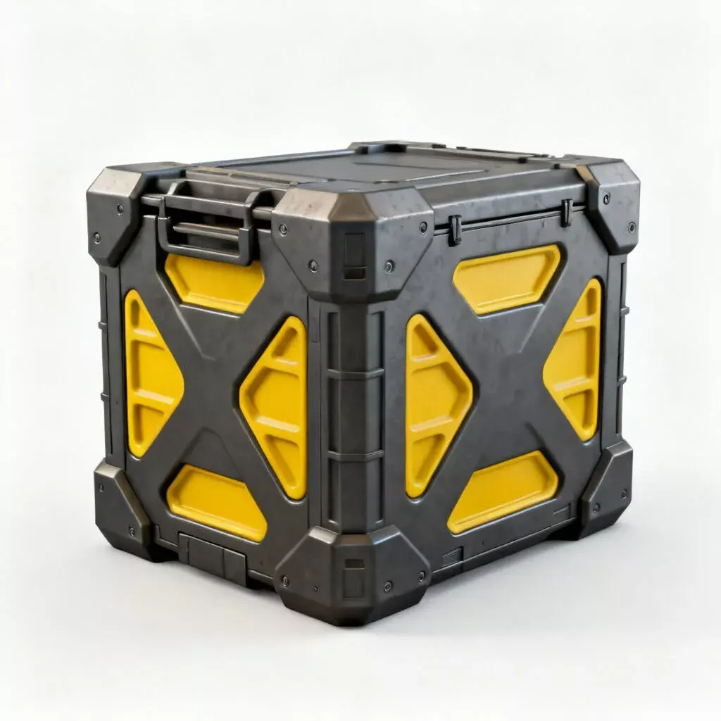 Realistic Sci-Fi Modular Crate 3D Model Low-poly 3D model purchase