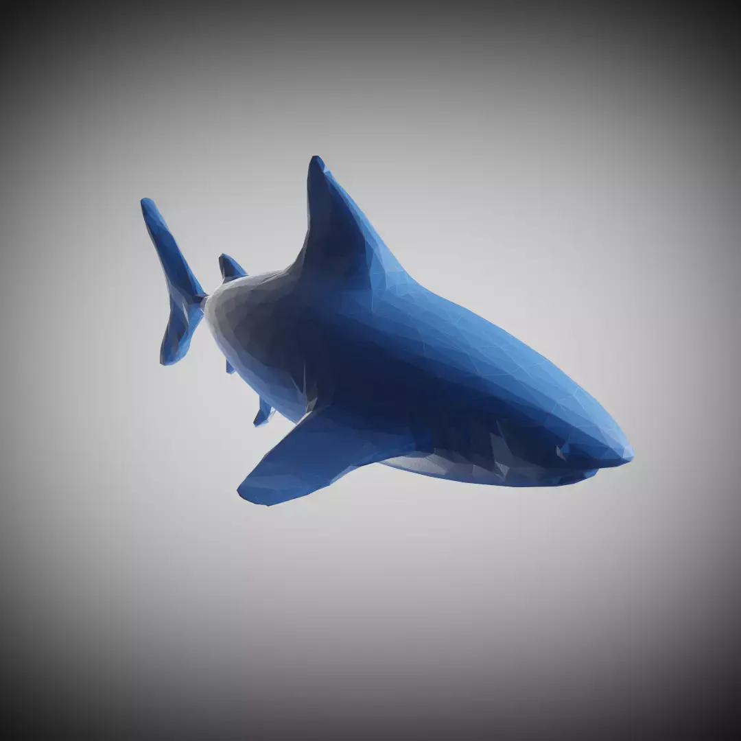 Geometric Shark Low-poly 3D model