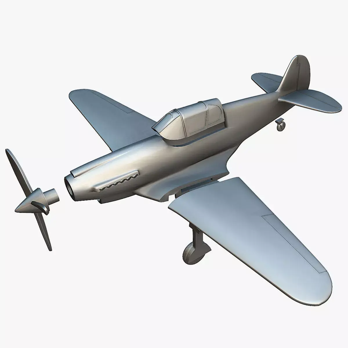 Curtiss XP-46 - 3D Printable Model 3D print model