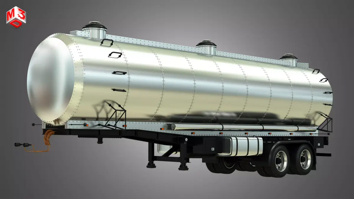 Tanker Semi Trailer 3D model
