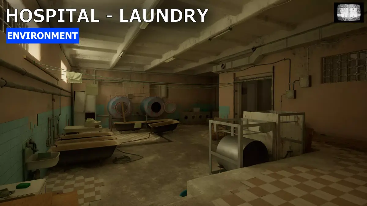 Post Soviet Hospital Laundry Low-poly 3D model