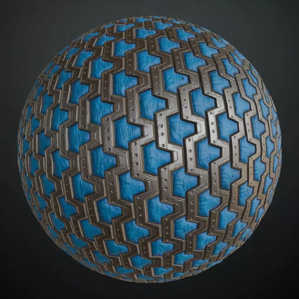 Sci-Fi Wall PBR Seamless Texture 7