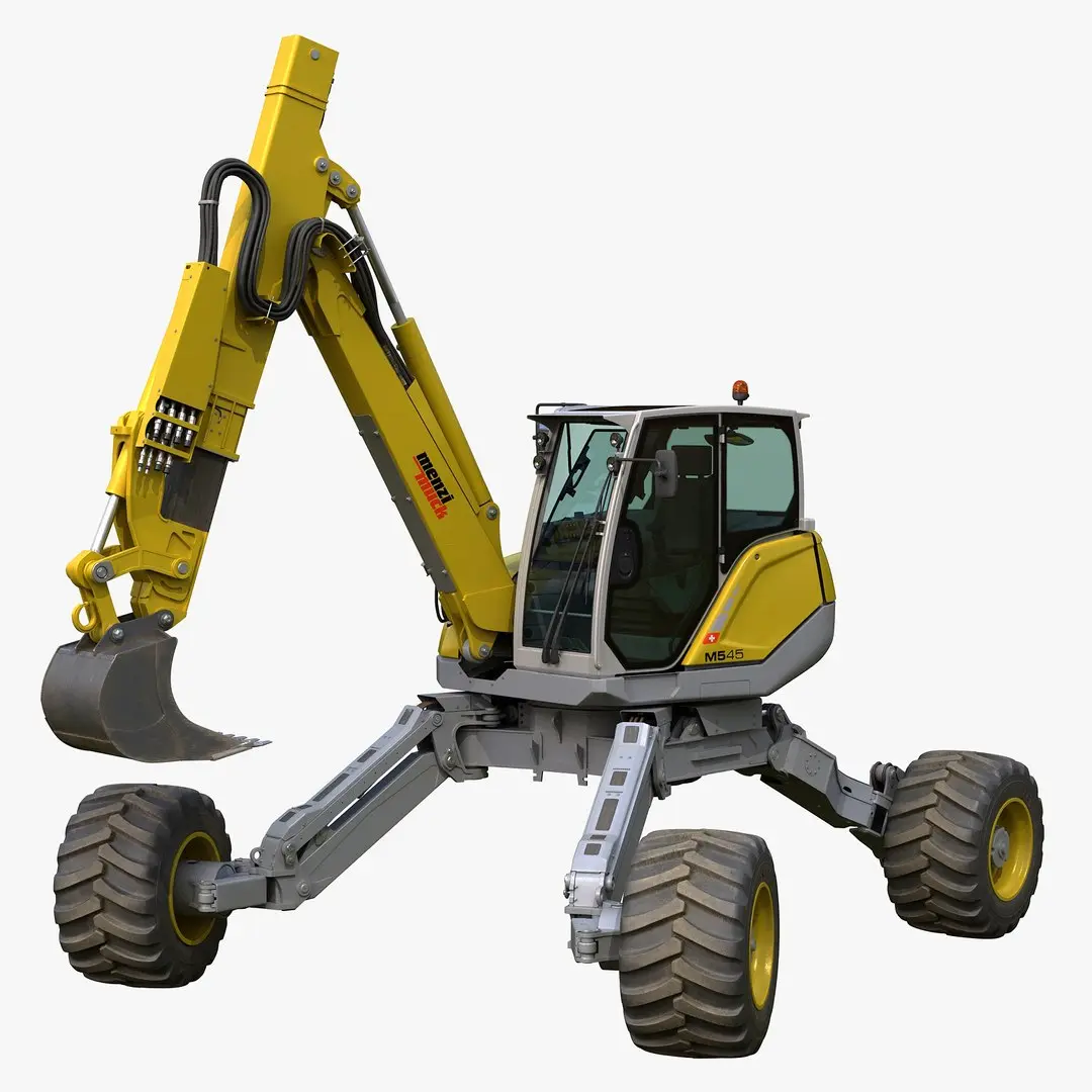 Menzi Muck Excavator Rigged 3D model