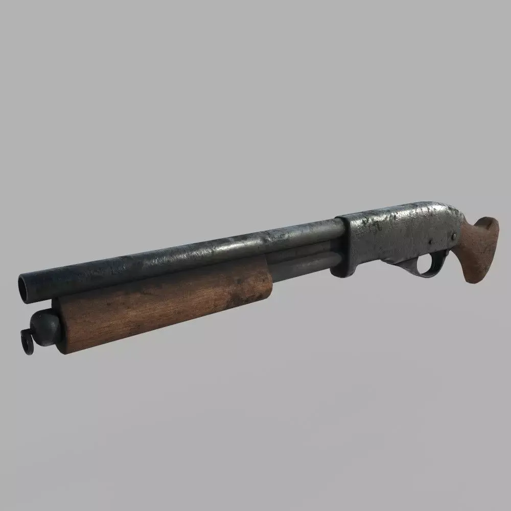 Sawed Off Shotgun Low Poly Low-poly 3D model