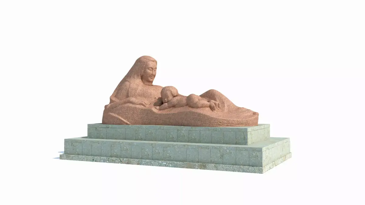 Yellow River Mother Sculpture 3D model