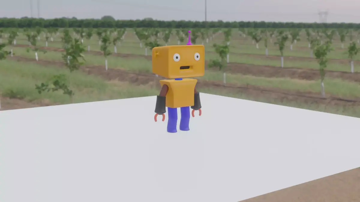A cartoon robot free Free low-poly 3D model