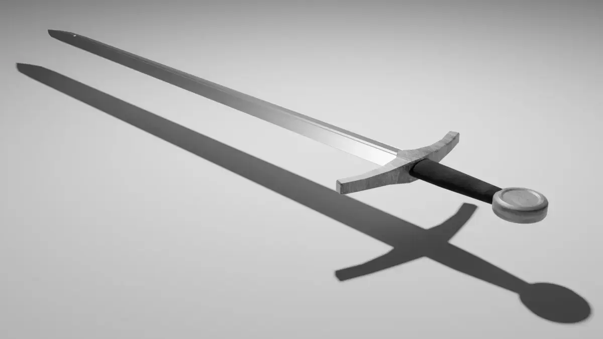 knight sword Free low-poly 3D model
