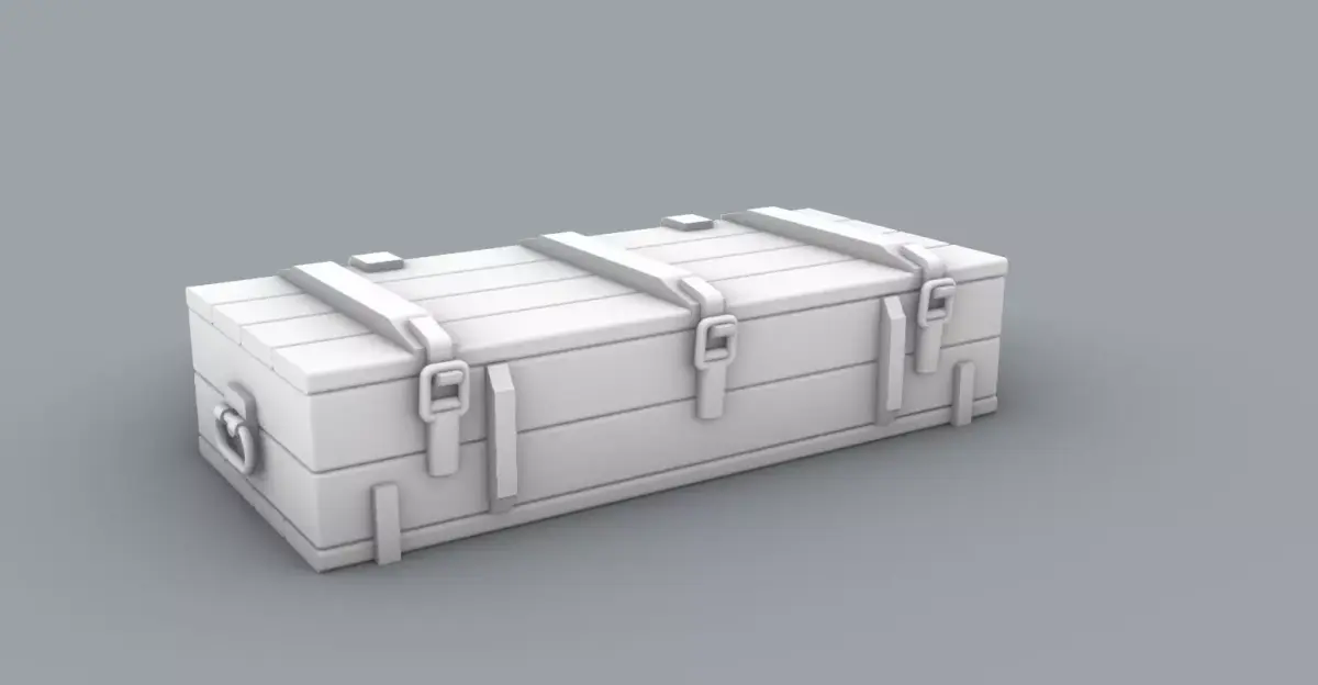 Ammunition Box Low-poly 3D model 4