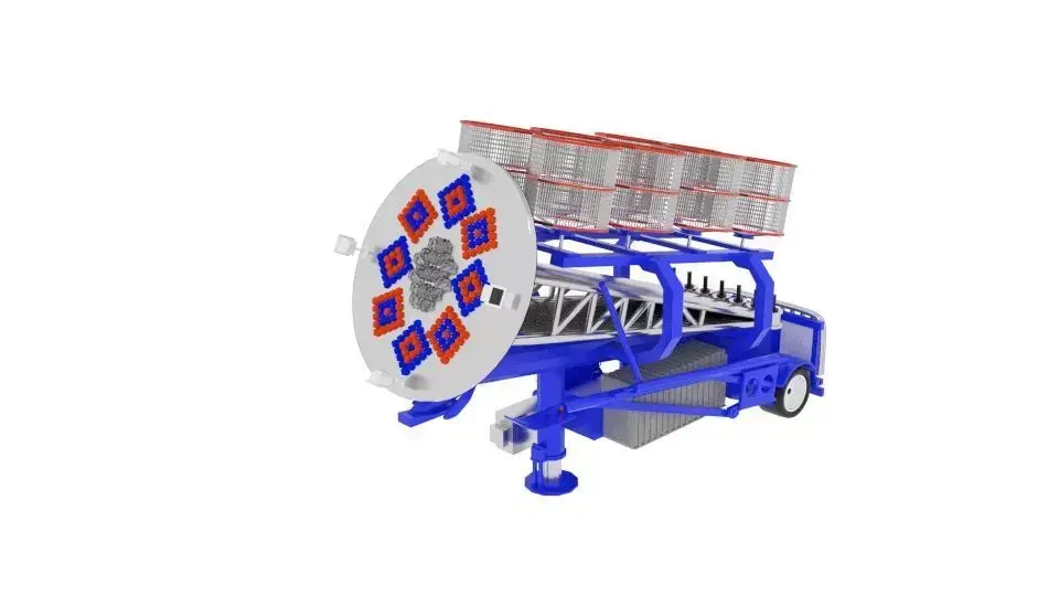 Trailer Carnival Spin Cage 3D model
