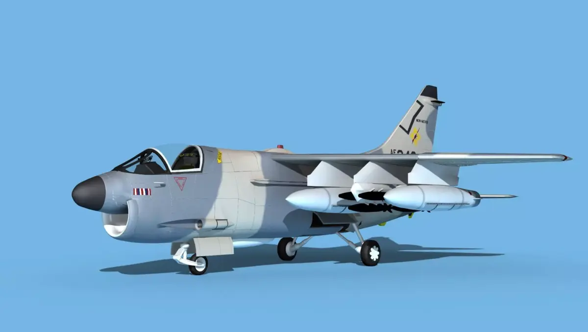 Chance Vought A-7E Corsair II V15 NM ANG 3D model