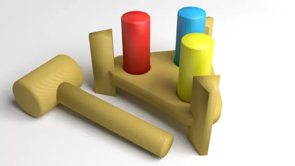 Pinboard Toddler Toy 3D model