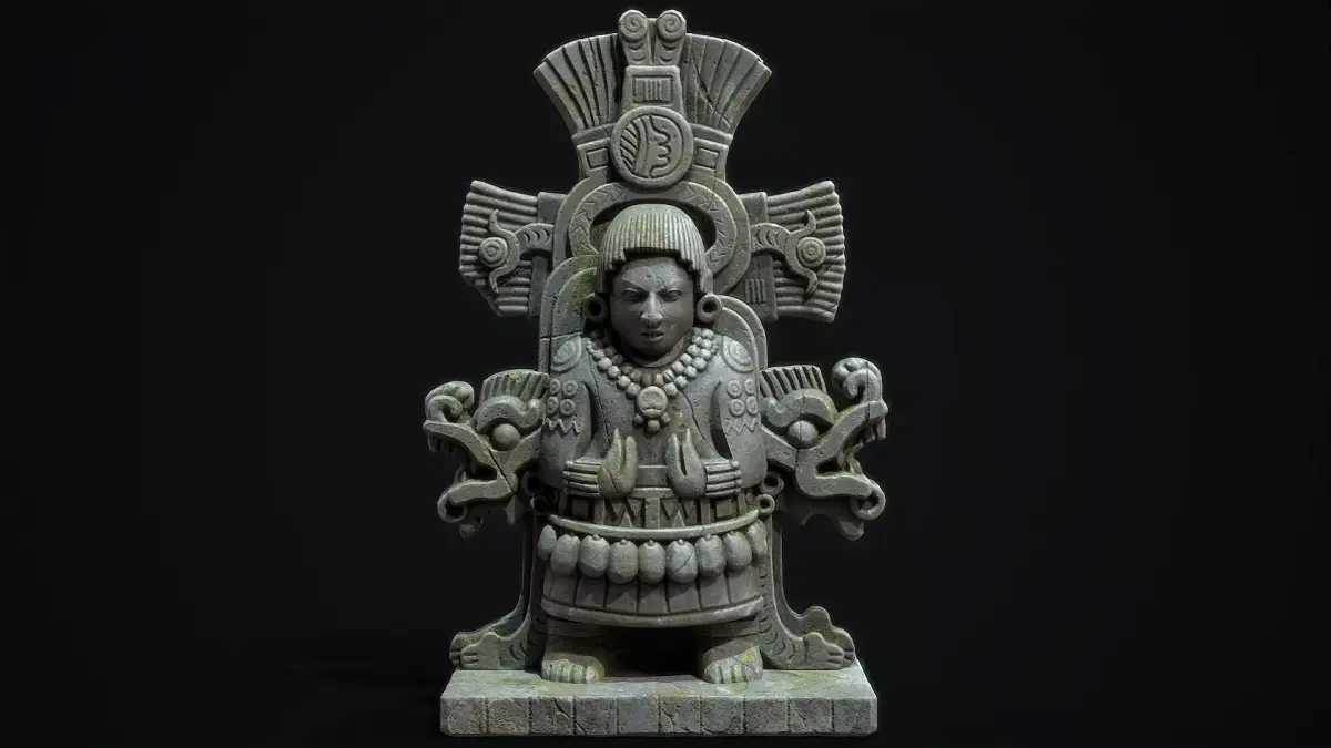 Statue Aztec Sea God 3D model