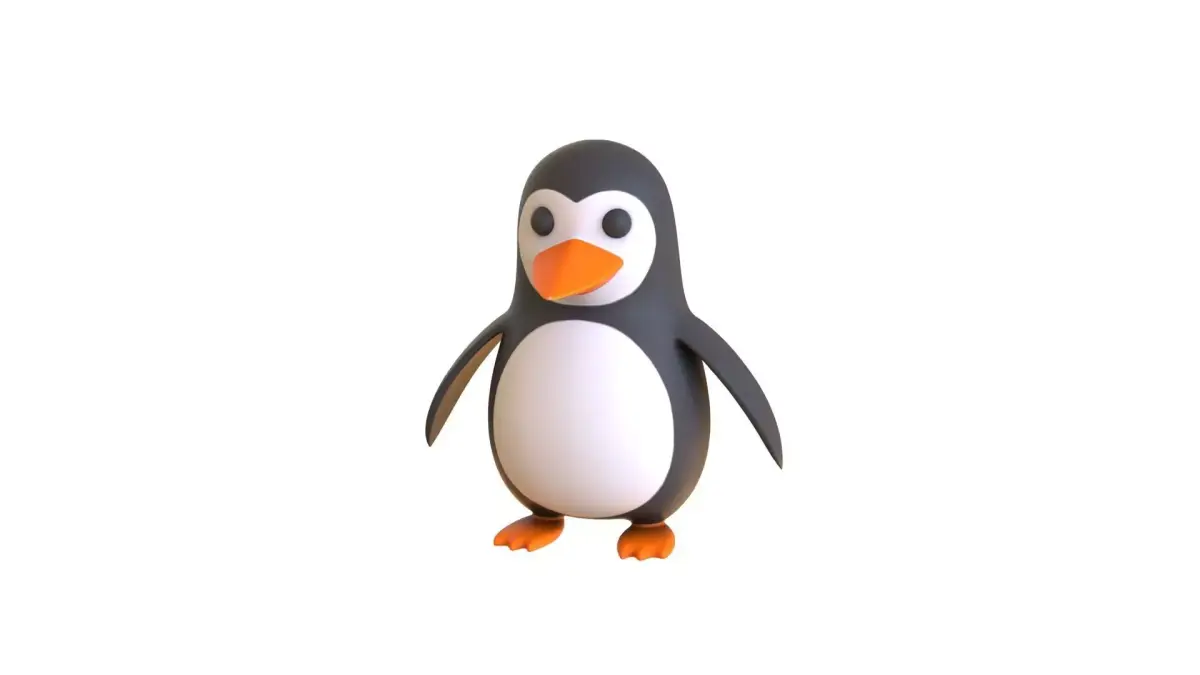 Cartoon Penguin v004 Low-poly 3D model