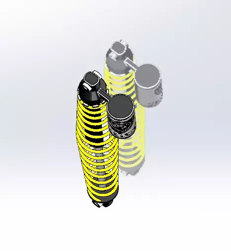 Shock absorber of ATV all terrain vehicle 3D model