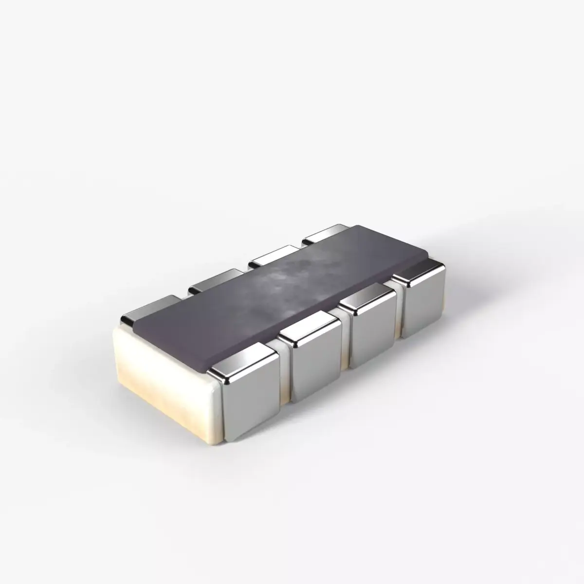 PBR SMD type Resistor model with 2K textures Low-poly 3D model