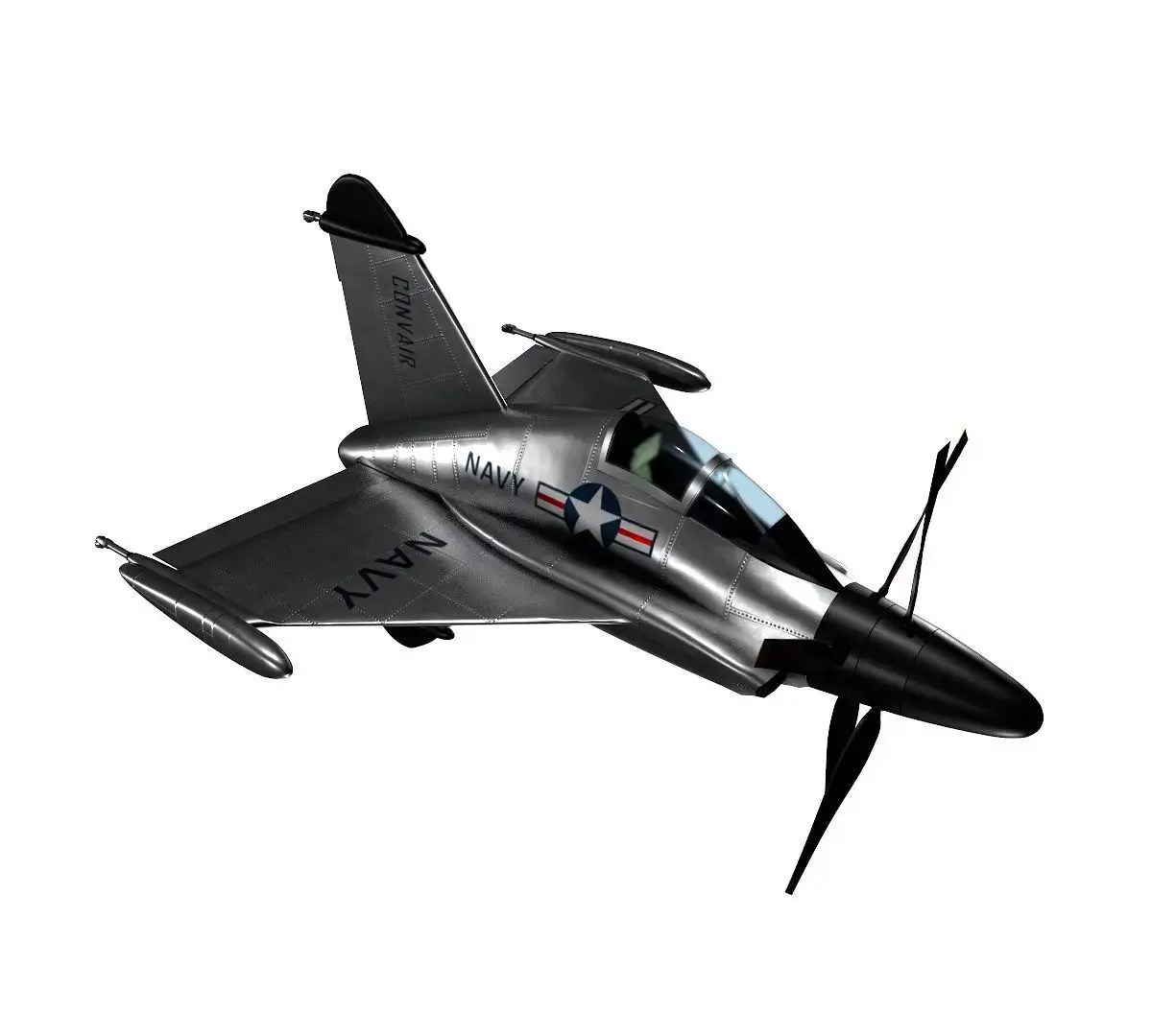 Convair XFY-1 Pogo  Low-poly 3D model