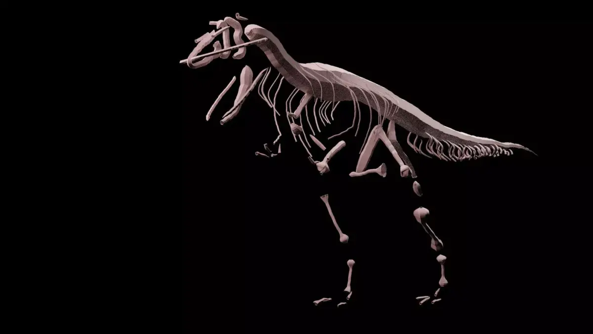 Stylisez T-Rex Skeleton Low-poly 3D model