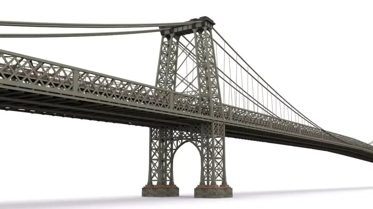 Williamsburg Bridge Low-poly 3D model