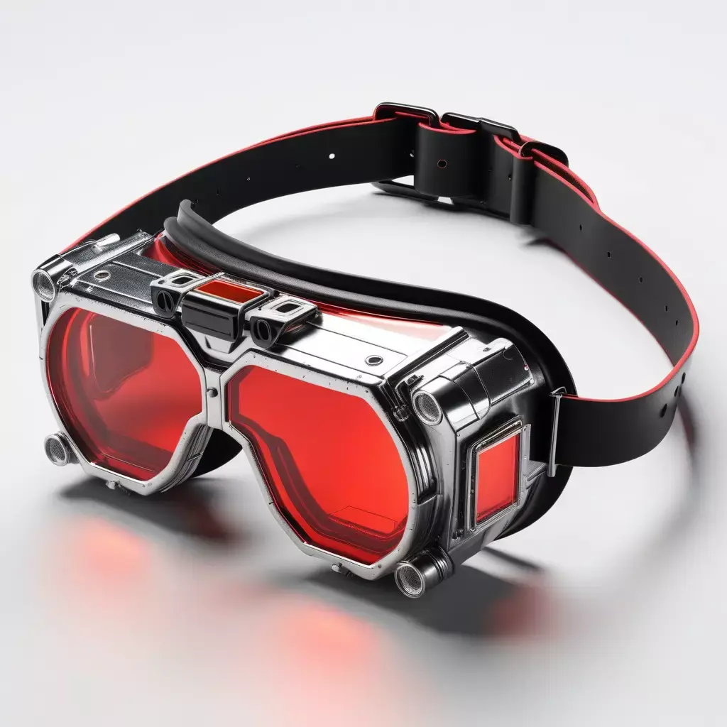 Futuristic Red Lens Goggles 3D model
