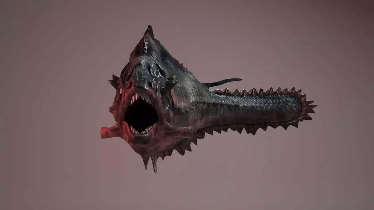 piranha monster  Low-poly 3D model