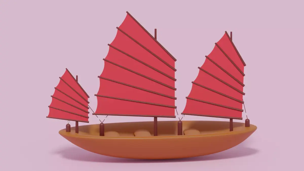 Asian Junk Ship 3D model