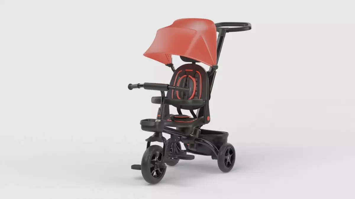 Baby stroller 3D model 3D model 23