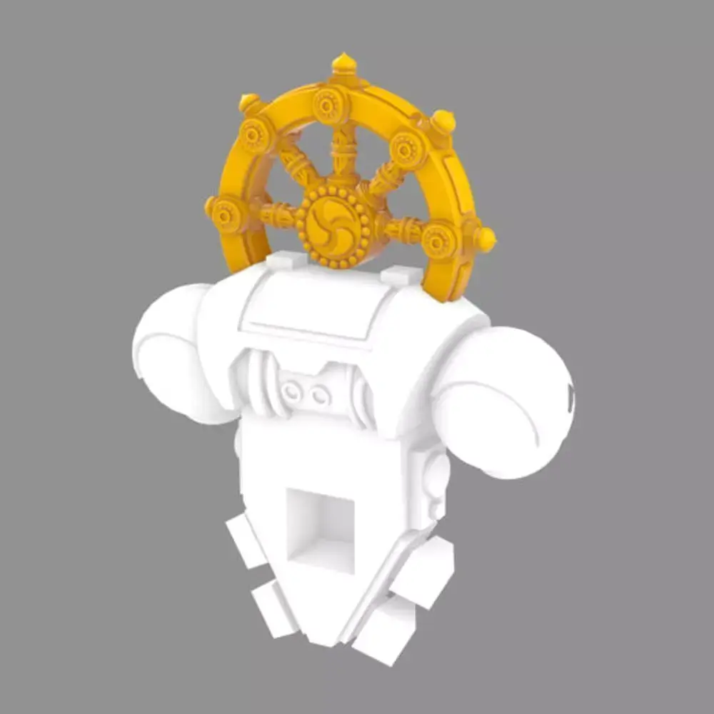 Cyber Samurai Iron Halo Dharma Wheel 3D print model